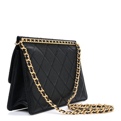 Chanel Caviar Quilted Chain Frame Flap Black 3 of 10