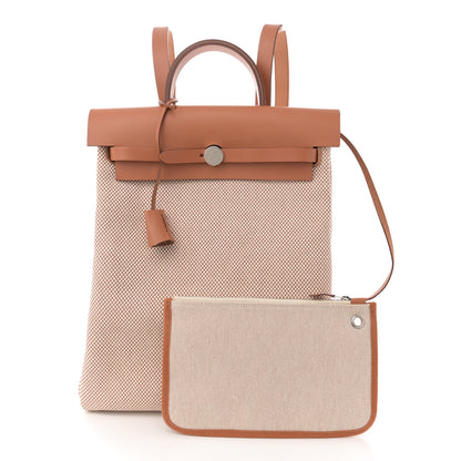 Hermes Vache Hunter Criss Viking Herbag a Dos Retourne Backpack Ecru Beige Naturel 2 of 11