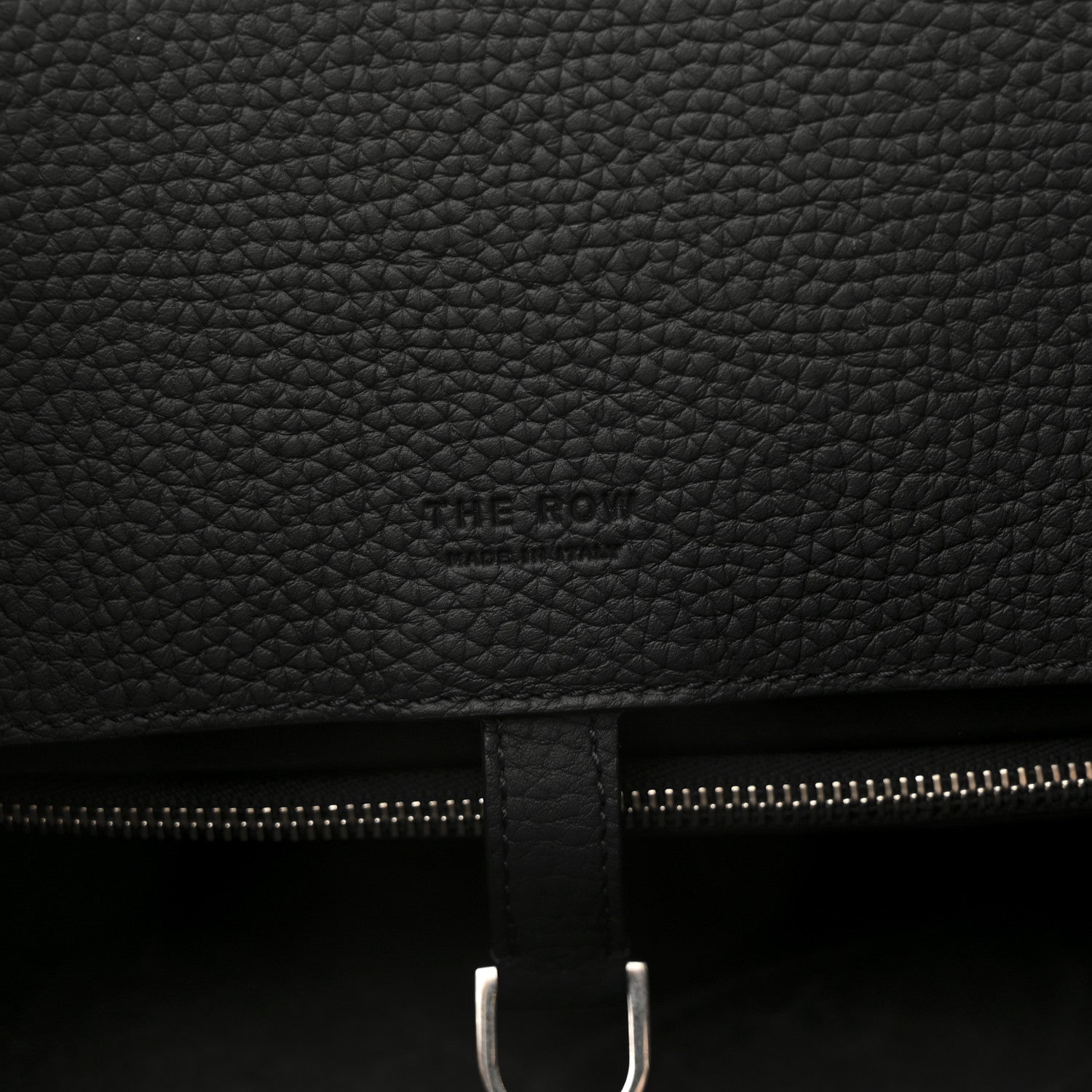 The Row Grained Calfskin Margaux Shoulder 12 Black 6 of 11
