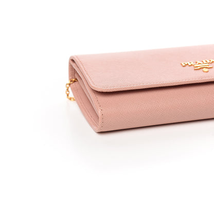 Prada Saffiano Metal Continental Flap Wallet Orchidea 7 of 10