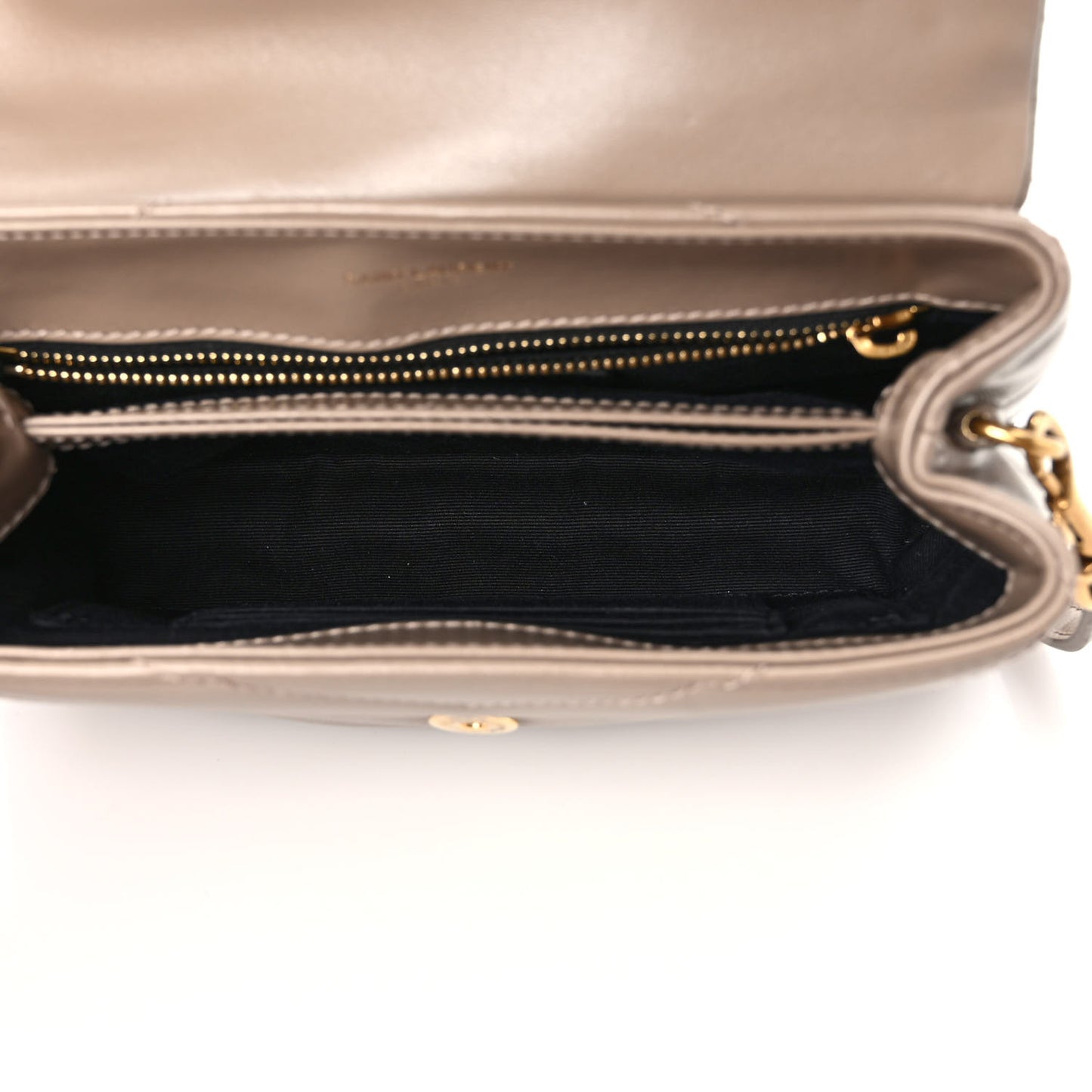 Calfskin Y Quilted Monogram Toy Loulou Crossbody Bag Dark Beige