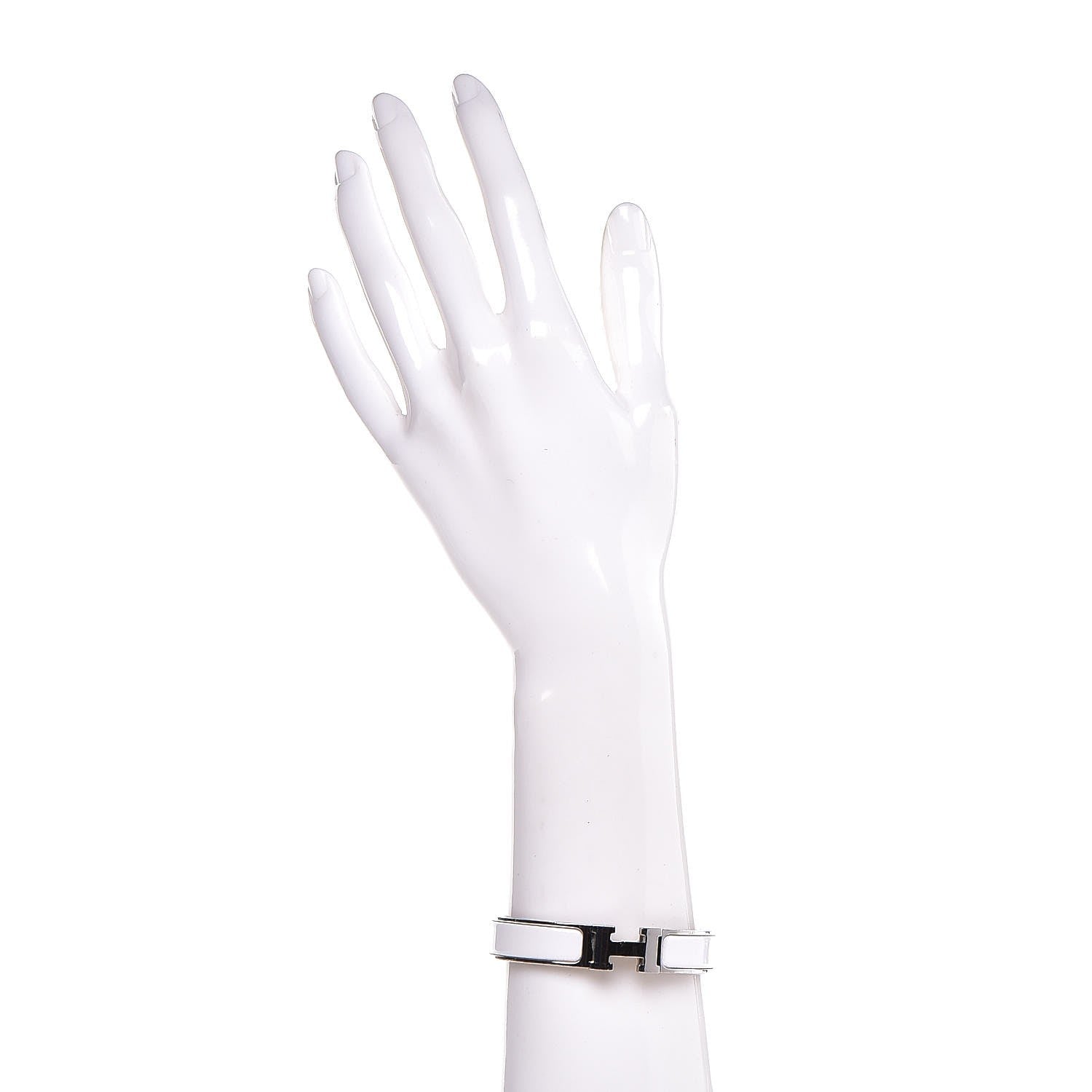 Hermes Enamel Narrow Clic Clac H Bracelet PM White 2 of 7