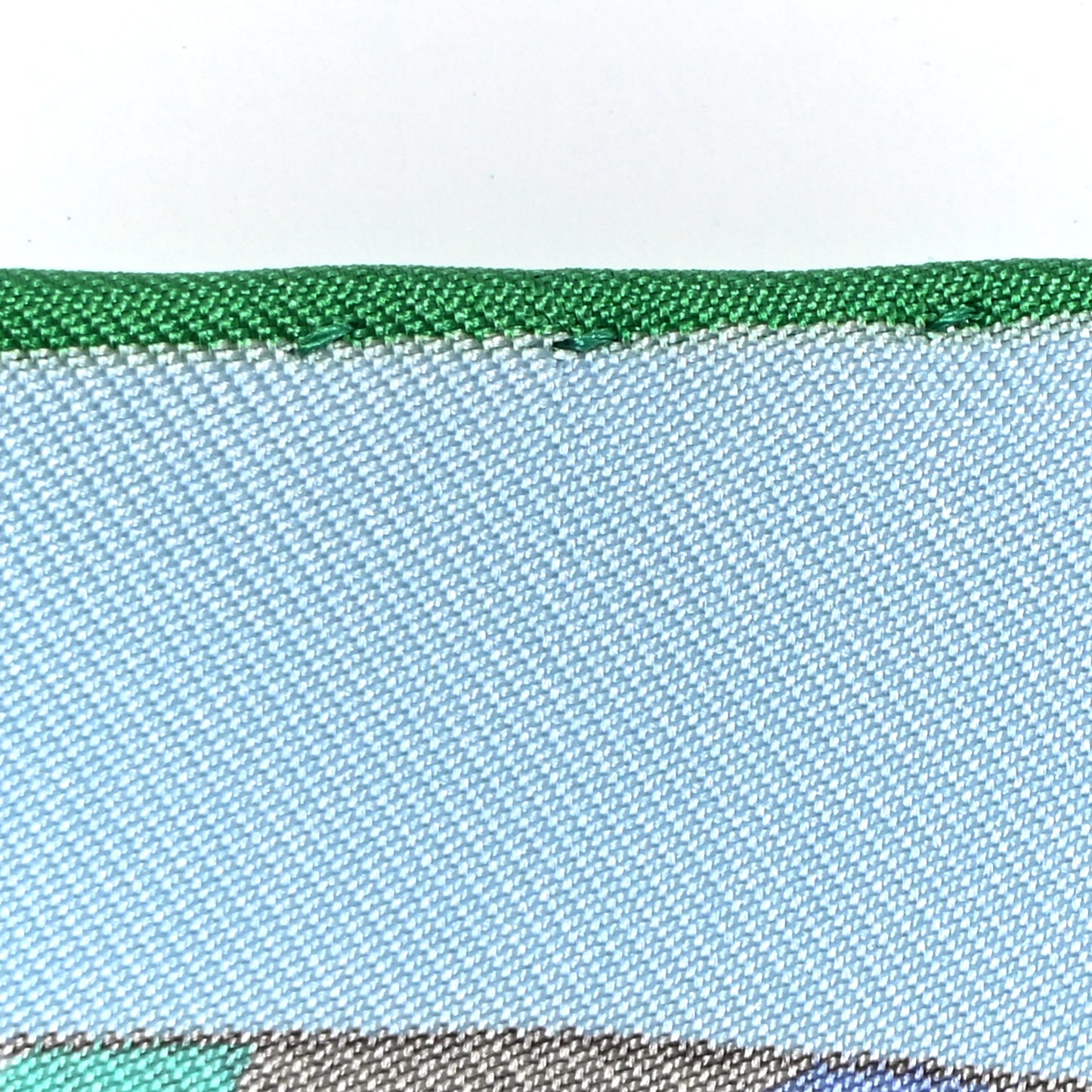 Silk Plumes En Fete Scarf 90 Ciel Vert Brun