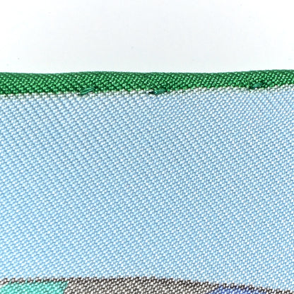 Hermes Silk Plumes En Fete Scarf 90 Ciel Vert Brun 12 of 13