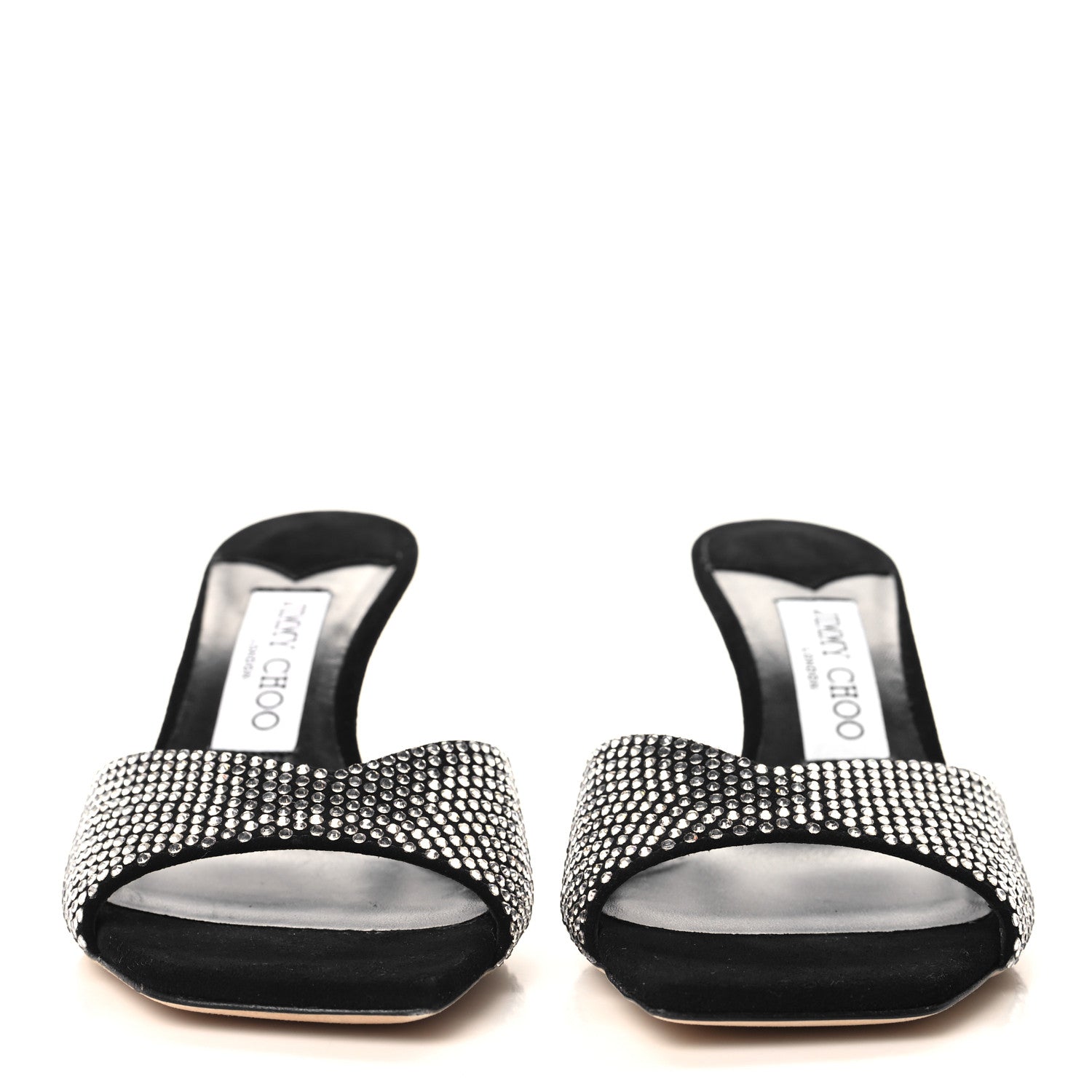 Jimmy Choo Crystal Skye 70 Mules 36 Black 2 of 7