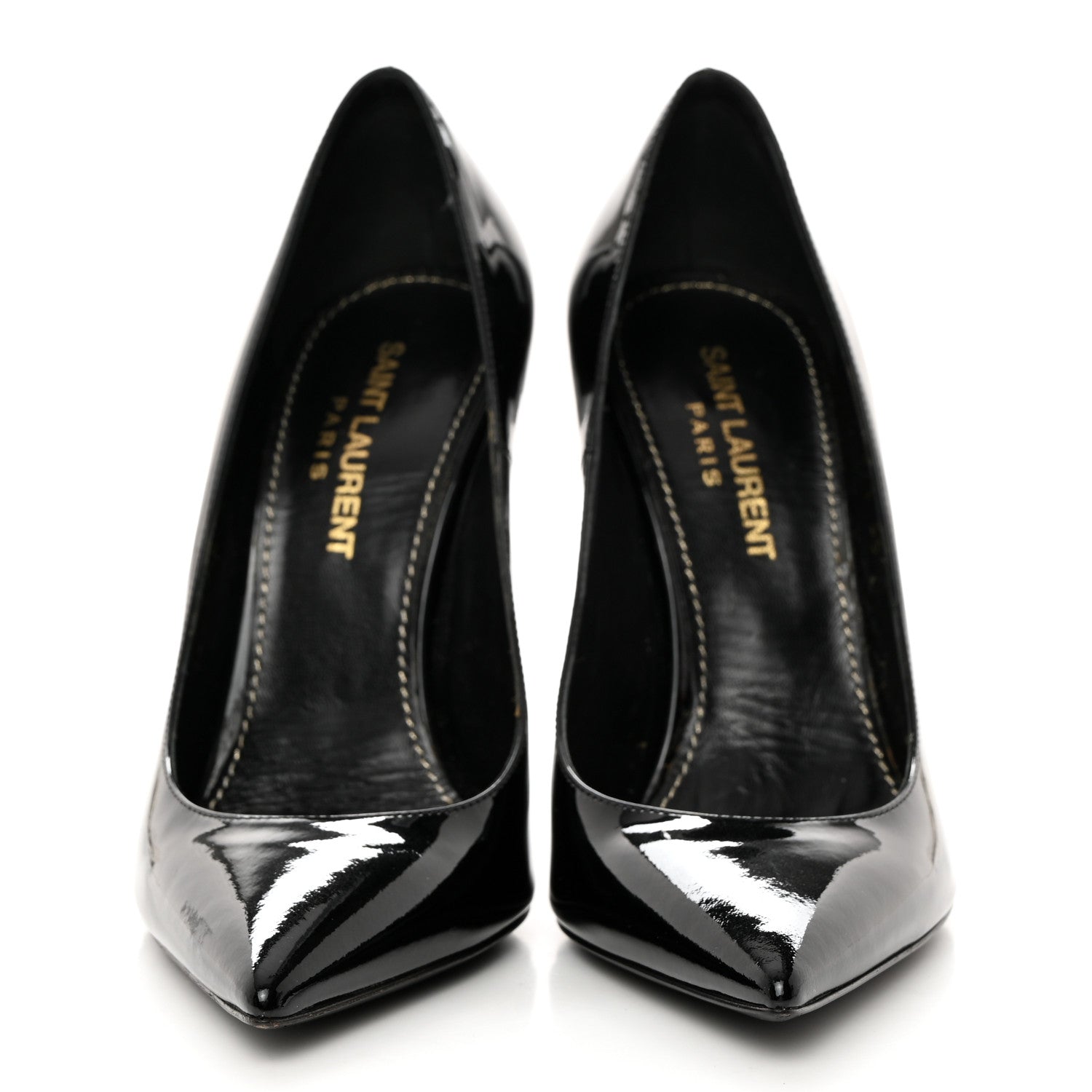 Saint Laurent SAINT LAURENT Patent Calfskin Opyum 110 Sandals 35 Black 2 of 8