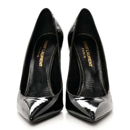 Saint Laurent SAINT LAURENT Patent Calfskin Opyum 110 Sandals 35 Black 2 of 8