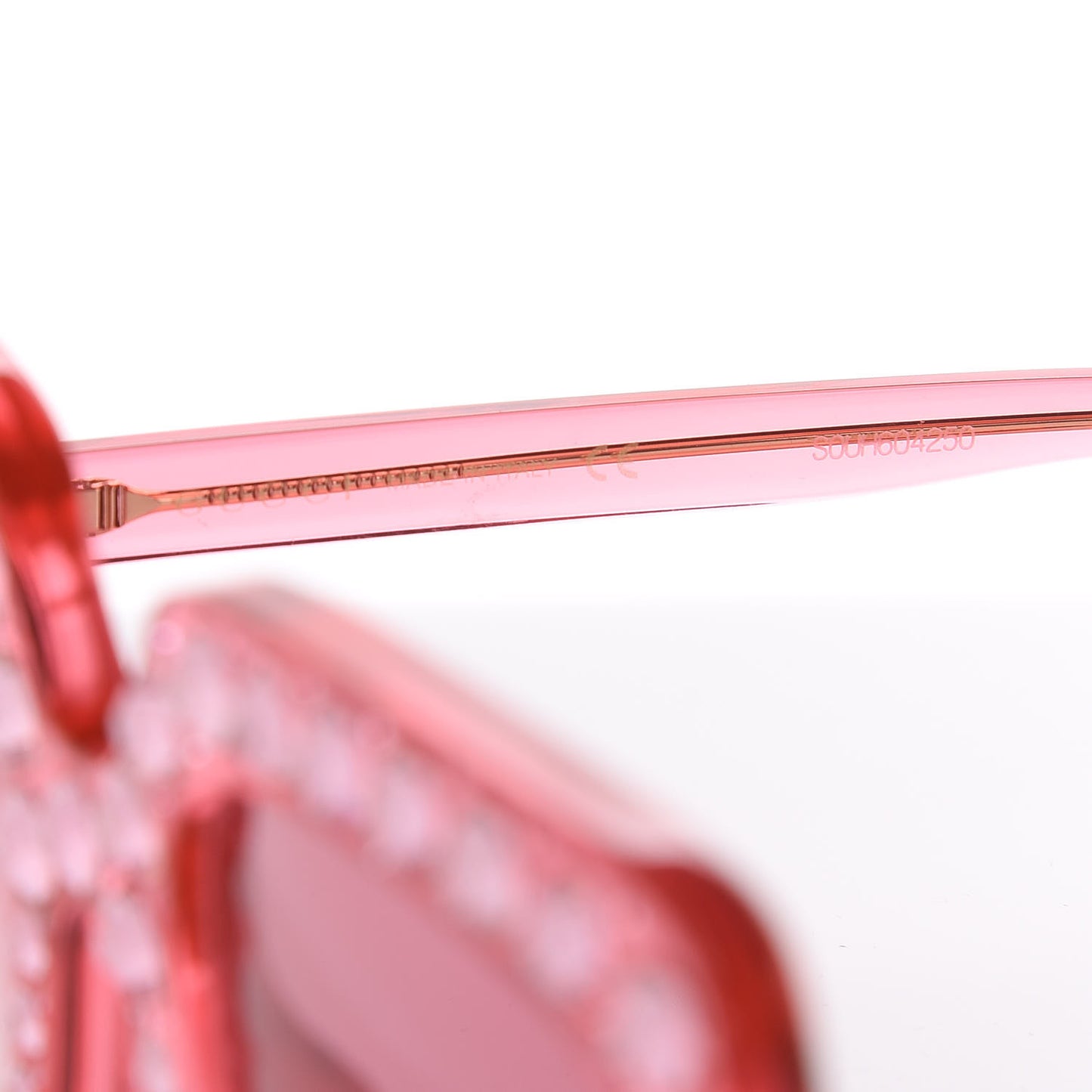 Crystal Square Frame Sunglasses GG0148S Pink