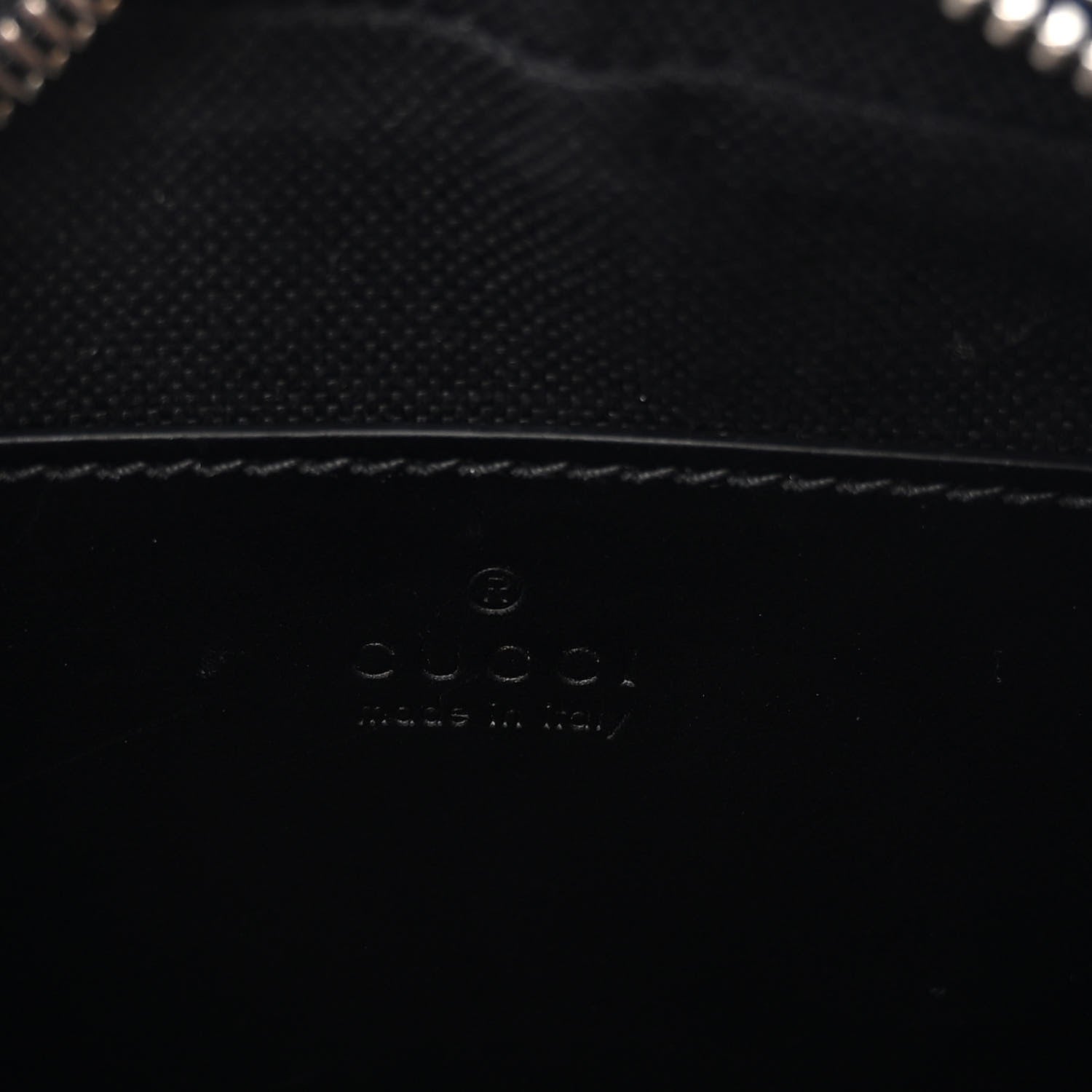 Gucci Calfskin Matelasse Monochrome Mini GG Marmont Chain Shoulder Bag Black 6 of 9