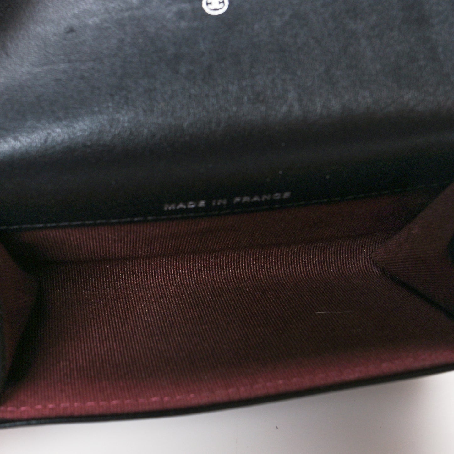 Lambskin Quilted Flap Card Holder Wallet Black