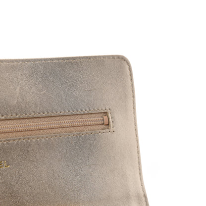 Chanel Metallic Lambskin Quilted Wallet On Chain WOC Gold 12 of 17