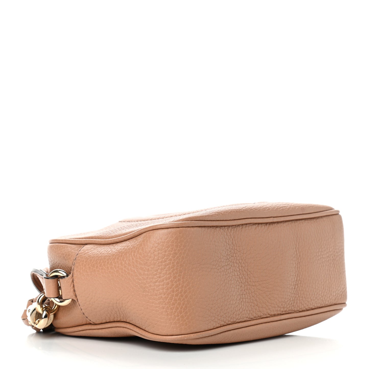 Pebbled Calfskin Small Soho Disco Bag Rose Beige