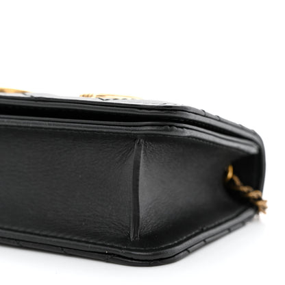 Gucci Calfskin Matelasse Animal Studs GG Marmont Mini Bag Black 9 of 10