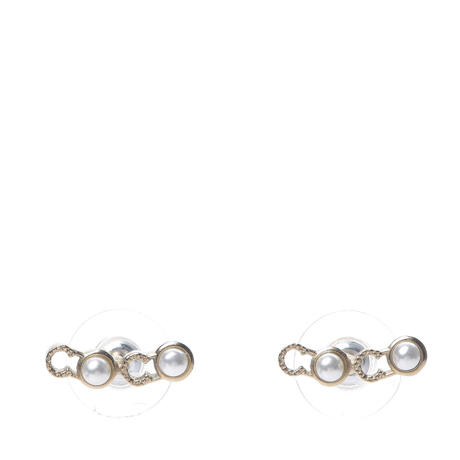 Chanel Pearl Coco Earrings Gold 1 of 5