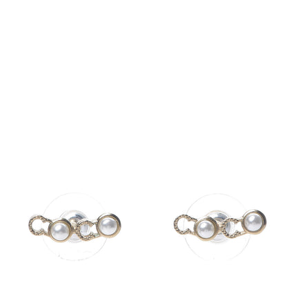 Chanel Pearl Coco Earrings Gold 1 of 5