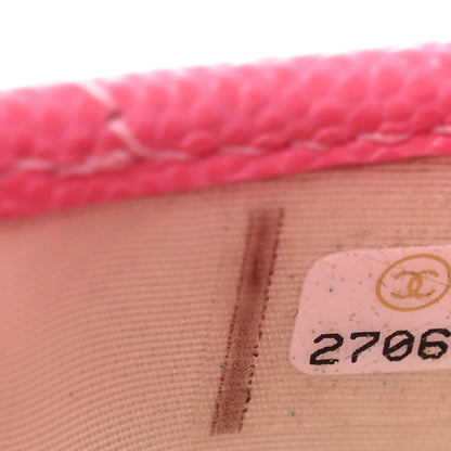 Chanel Caviar Quilted Card Holder Pink 8 of 11