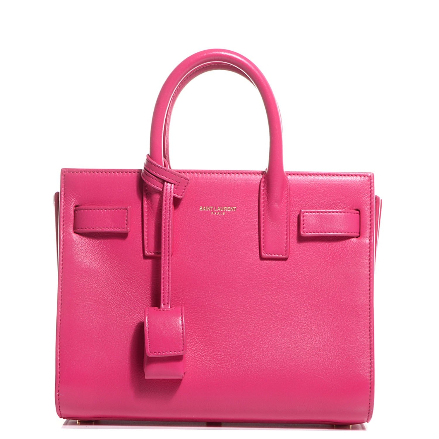 Saint Laurent Calfskin Nano Sac De Jour Lipstick Fuchsia 1 of 7