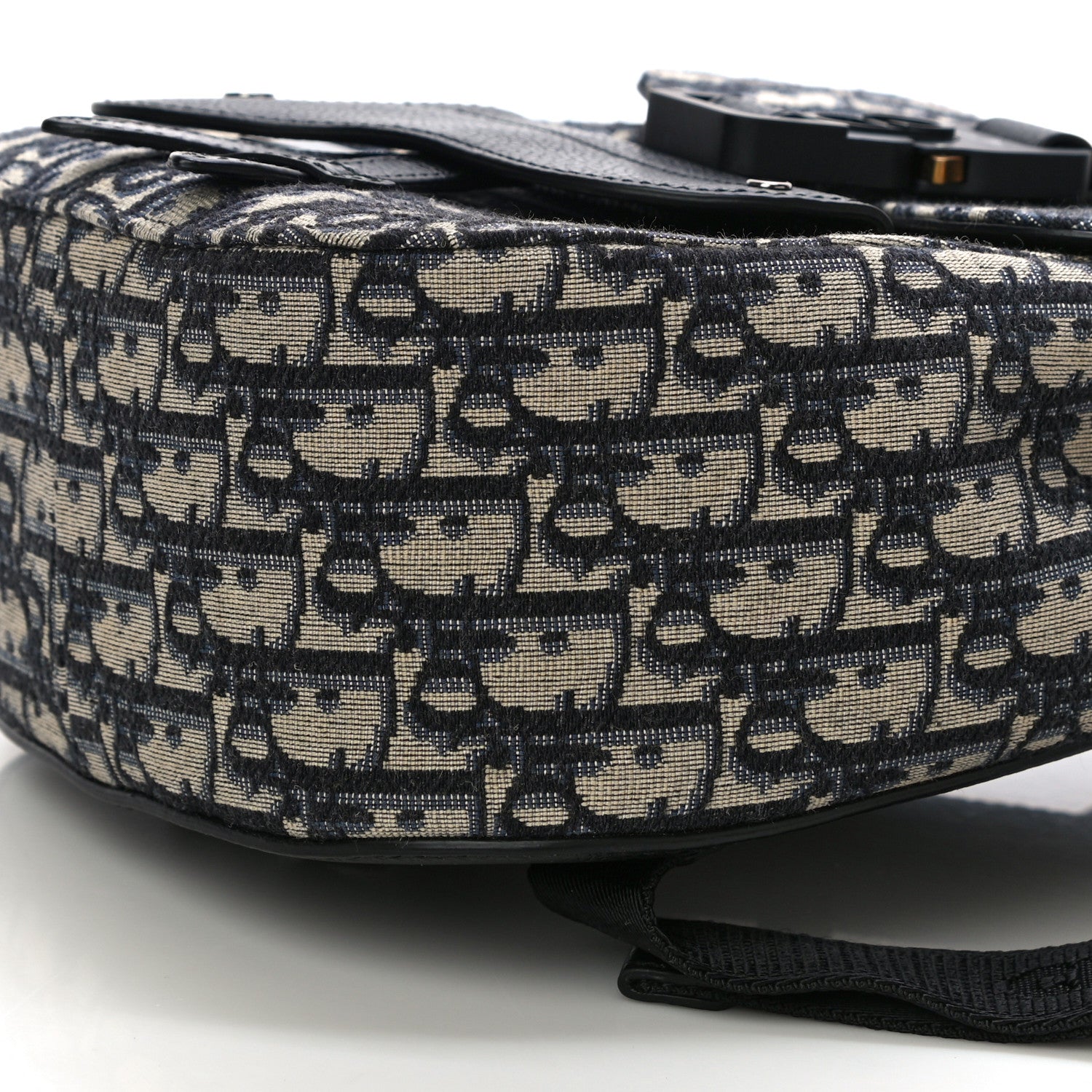 Christian Dior HOMME Oblique Calfskin Mens Mini Saddle Backpack Navy Blue 8 of 8