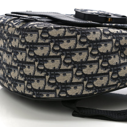 Christian Dior HOMME Oblique Calfskin Mens Mini Saddle Backpack Navy Blue 8 of 8