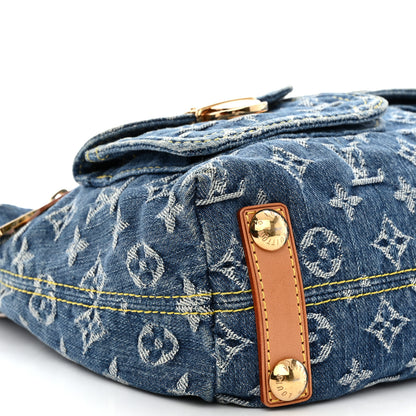 Louis Vuitton LOUIS VUITTON Monogram Denim Baggy PM Blue 10 of 12