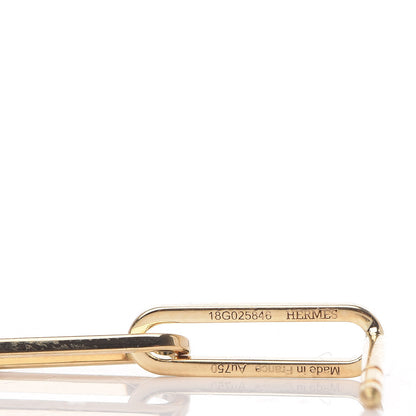 Hermes 18K Yellow Gold TPM Kelly Chaine Earrings 5 of 6