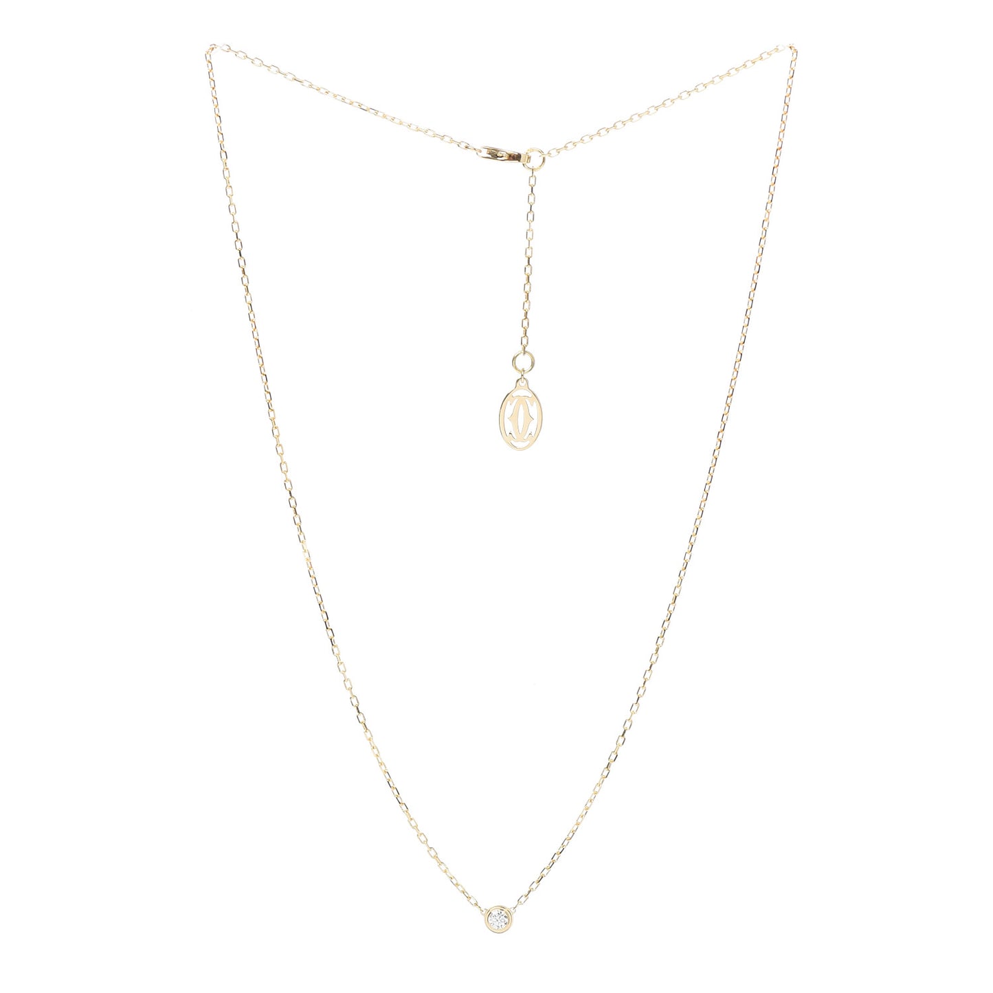 18K Yellow Gold Diamond SM D'Amour Pendant Necklace