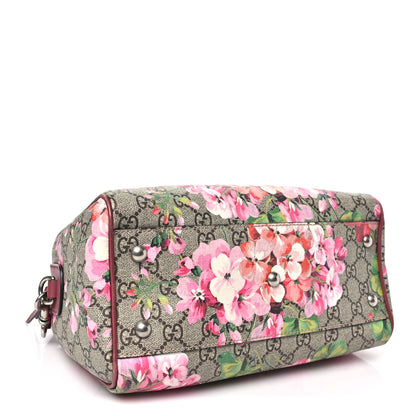 Gucci GG Supreme Monogram Blooms Small Boston Beige Multicolor Dry Rose 4 of 10