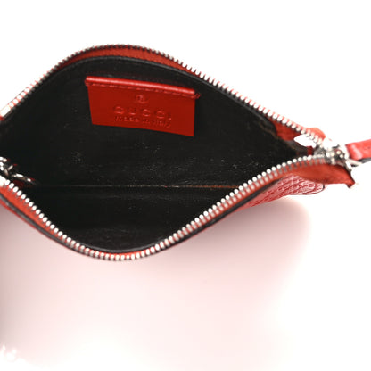 Gucci Calfskin Diamante Embossed Key Case Red 5 of 8