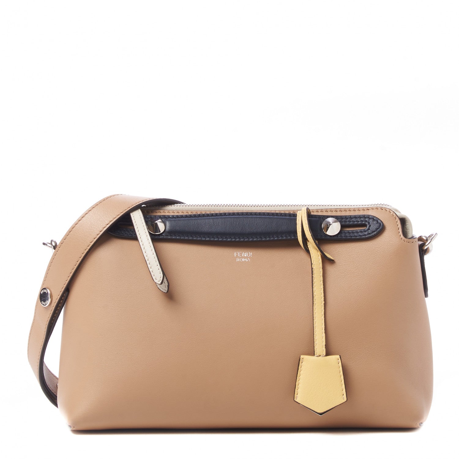 Fendi Vitello Dolce 4 Color Medium By The Way Boston Bag Sand Grano Multicolor 1 of 10