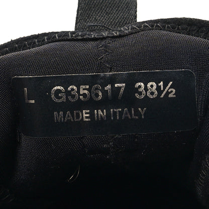 Chanel Velvet Calfskin Mixed Fibers CC Sneakers 38.5 Black 6 of 9