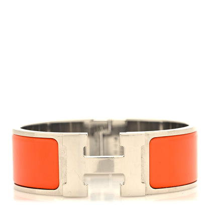 Hermes Enamel Wide Clic Clac H Bracelet PM Orange 1 of 5