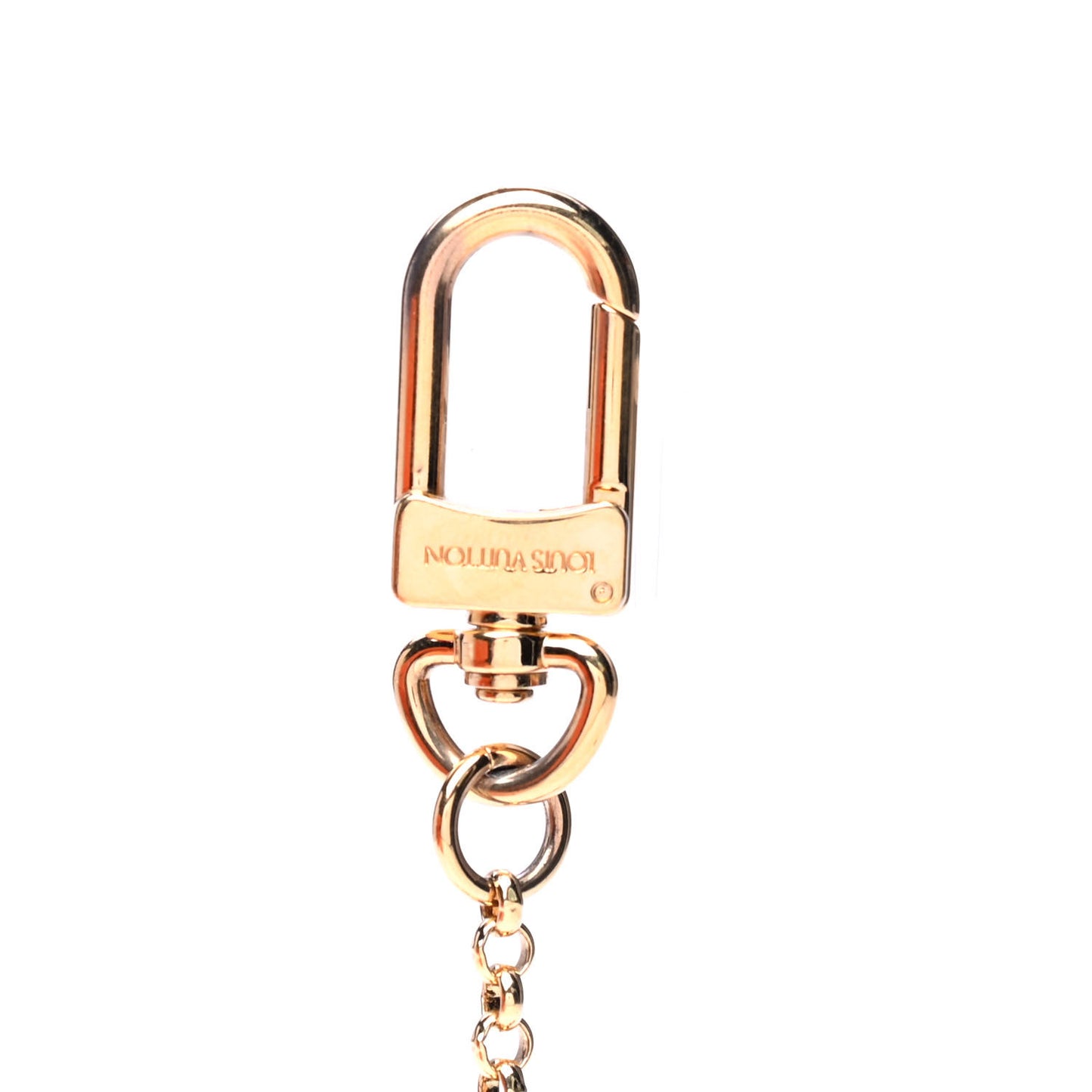 Metal Monogram Into The Flower Bag Charm Key Holder