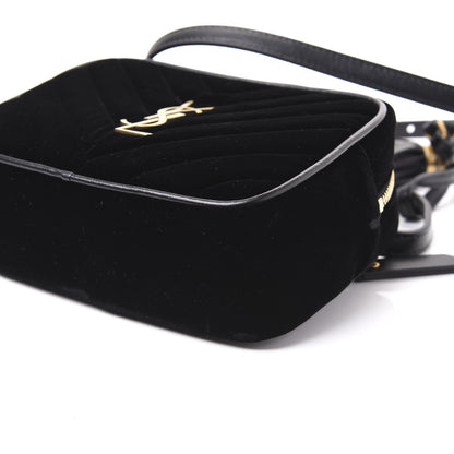 Saint Laurent Velour Matelasse Monogram Lou Belt Bag Black 6 of 8