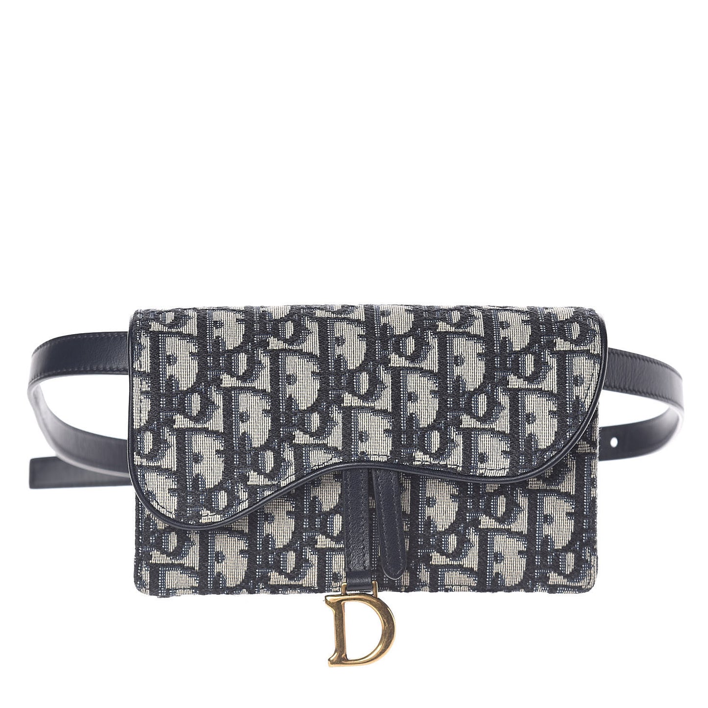 Oblique Saddle Belt Bag Blue