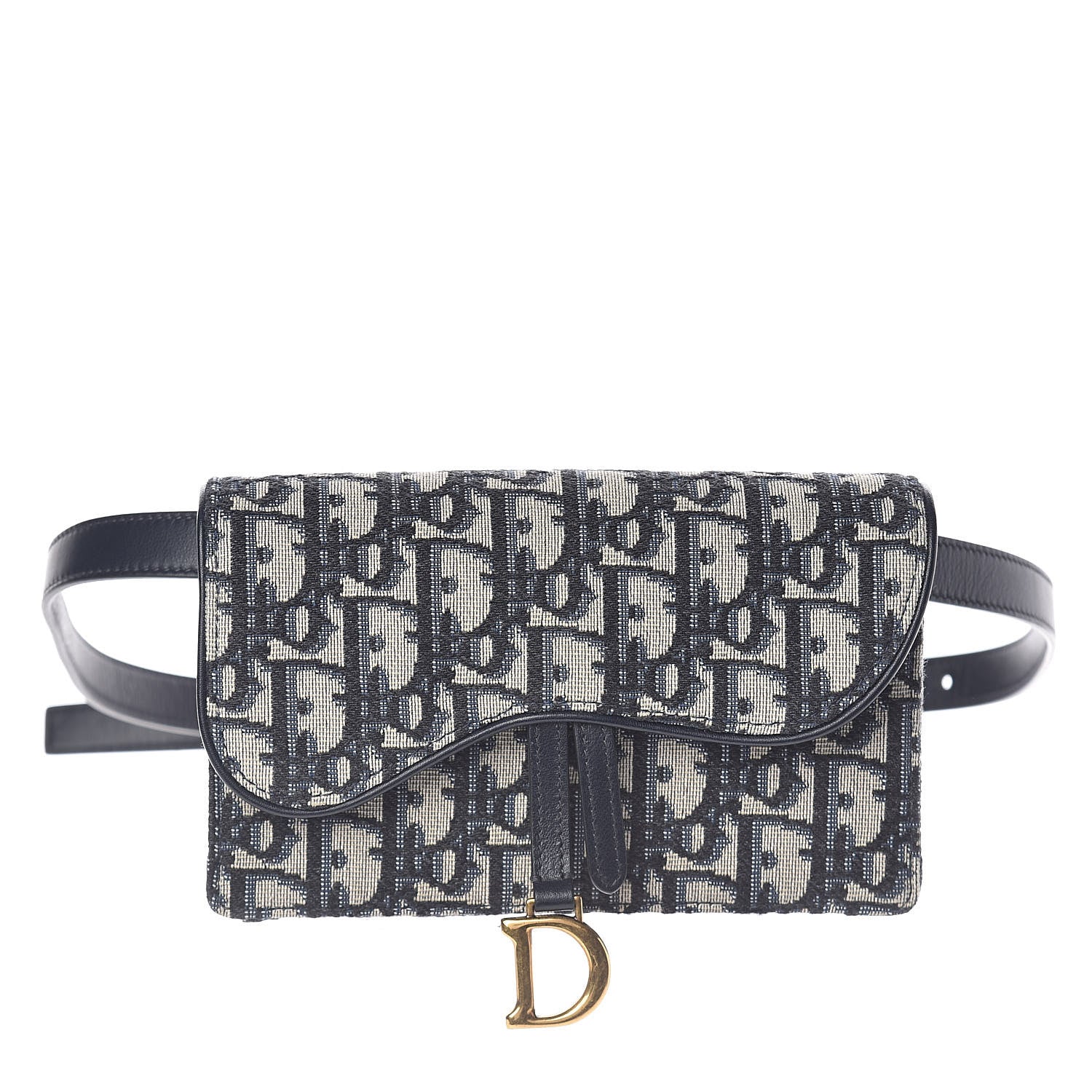 Christian Dior Oblique Saddle Belt Bag Blue 1 of 8