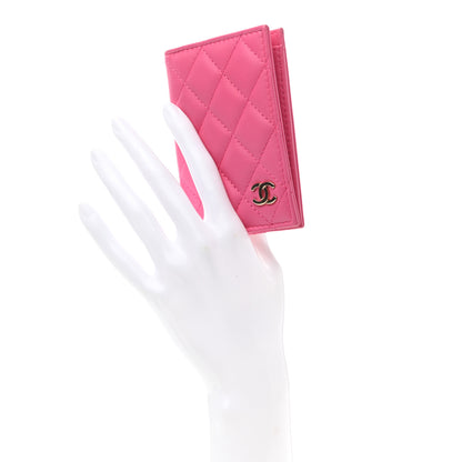 Chanel Lambskin Quilted Card Holder Wallet Fuchsia 2 of 8