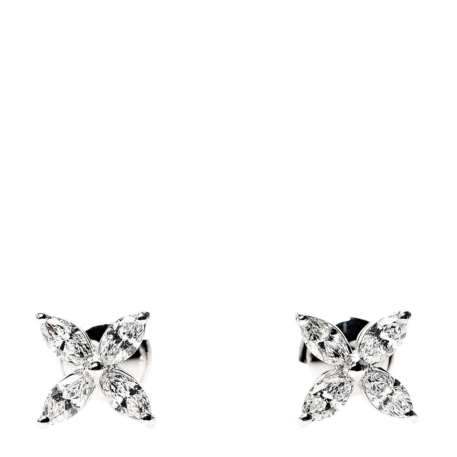 Tiffany Platinum Diamond Large Victoria Earrings 1 of 5