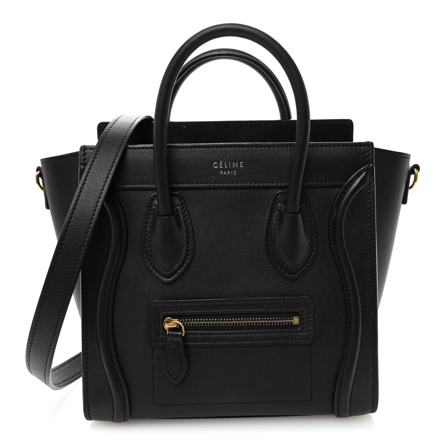 Celine Smooth Calfskin Nano Luggage Black 1 of 11