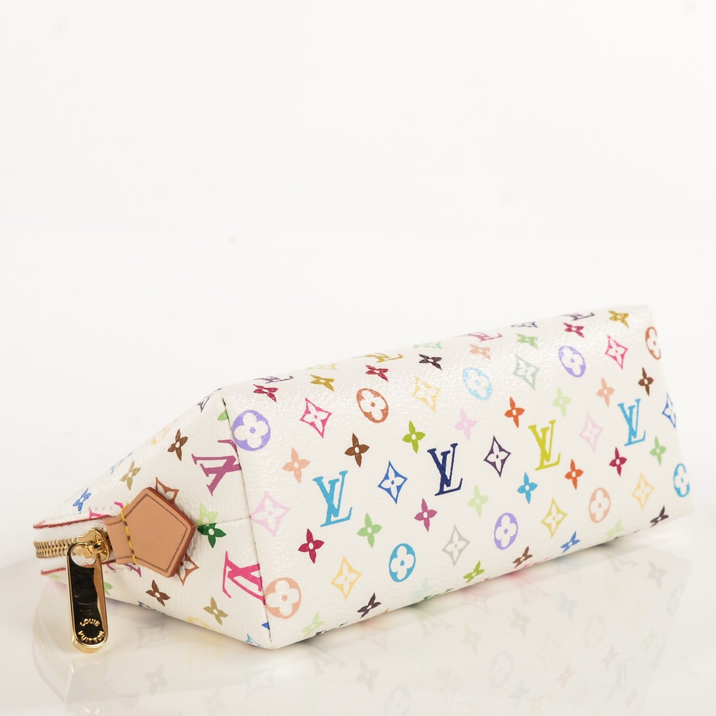 Monogram Multicolor Cosmetic Pouch White Litchi