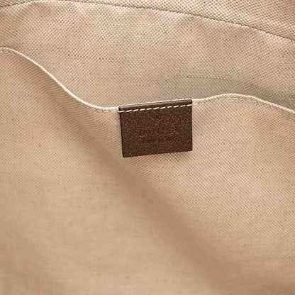 Gucci GG Supreme Monogram Textured Calfskin Web Medium Ophidia Briefcase Beige Ebony New Acero 6 of 11
