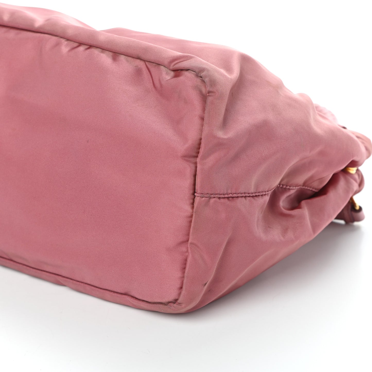 Tessuto Nylon Nappa Braided Top Handle Tote Pink