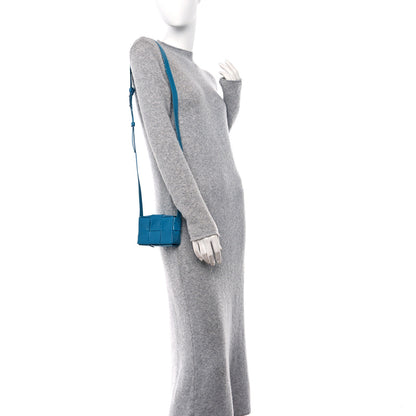 Bottega Veneta Crinkled Lambskin Maxi Intrecciato Extra Mini Cassette Crossbody Bag Blueprint 3 of 9
