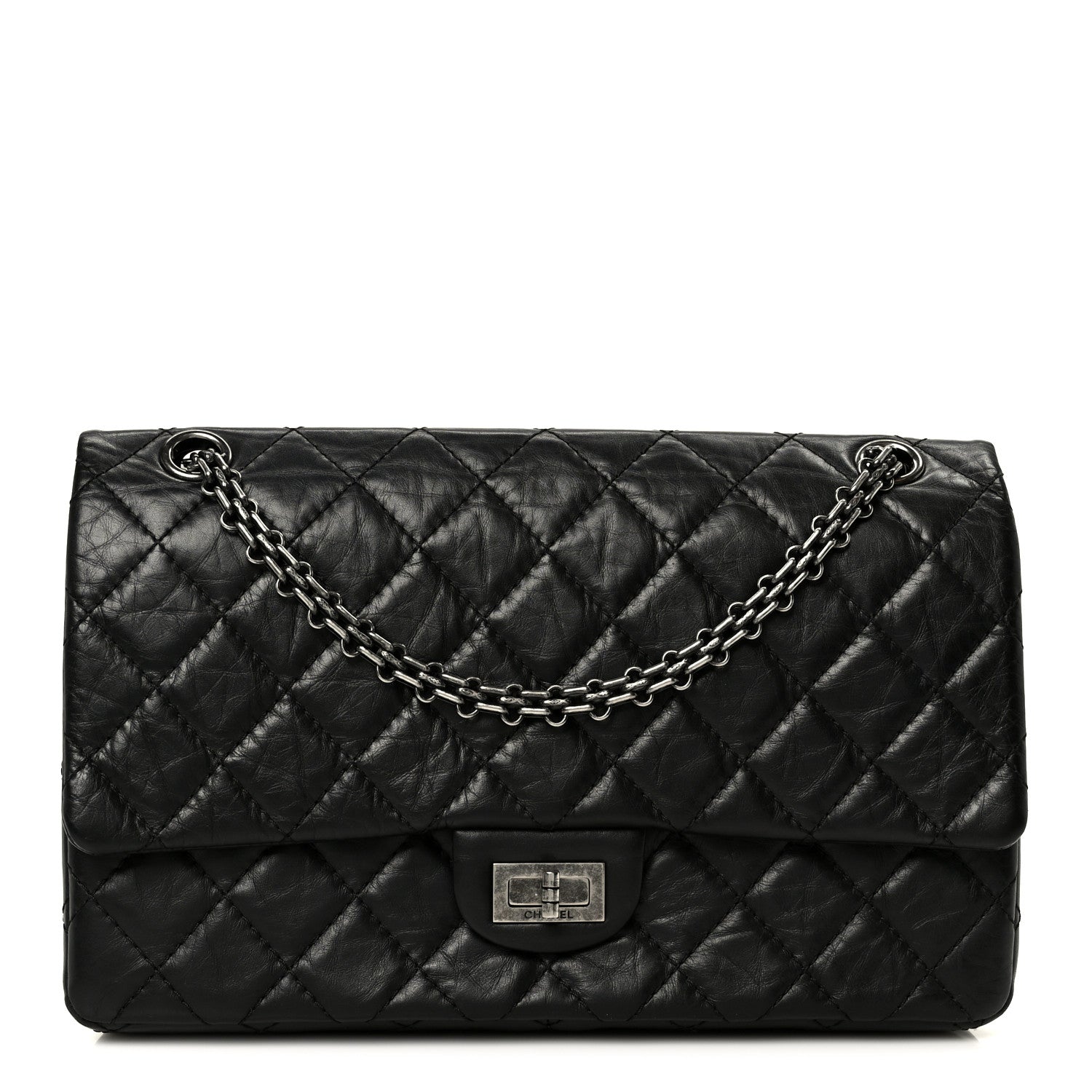 Chanel Aged Calfskin Quilted 2.55 Reissue 226 Flap Black 1 of 11