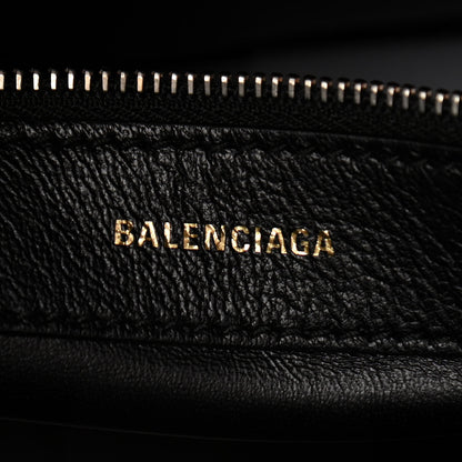 Balenciaga Signature Grained Calfskin Logo M Ville Top Handle Bag Rose Bubblegum Black 6 of 11