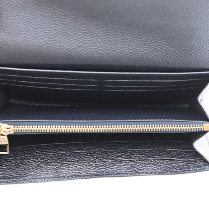 Louis Vuitton Metallic Empreinte Monogram Crystal Flower Sarah Wallet Navy Blue 5 of 9