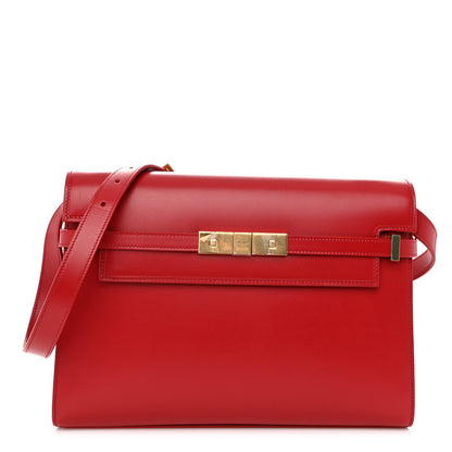 Saint Laurent Smooth Calfskin Manhattan Shoulder Bag Rouge Eros 1 of 10