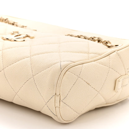 Chanel Caviar Quilted Small In & Out Camera Case White 9 of 12