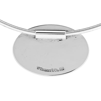 Tiffany Sterling Silver Oval Tag Wire Necklace 3 of 4