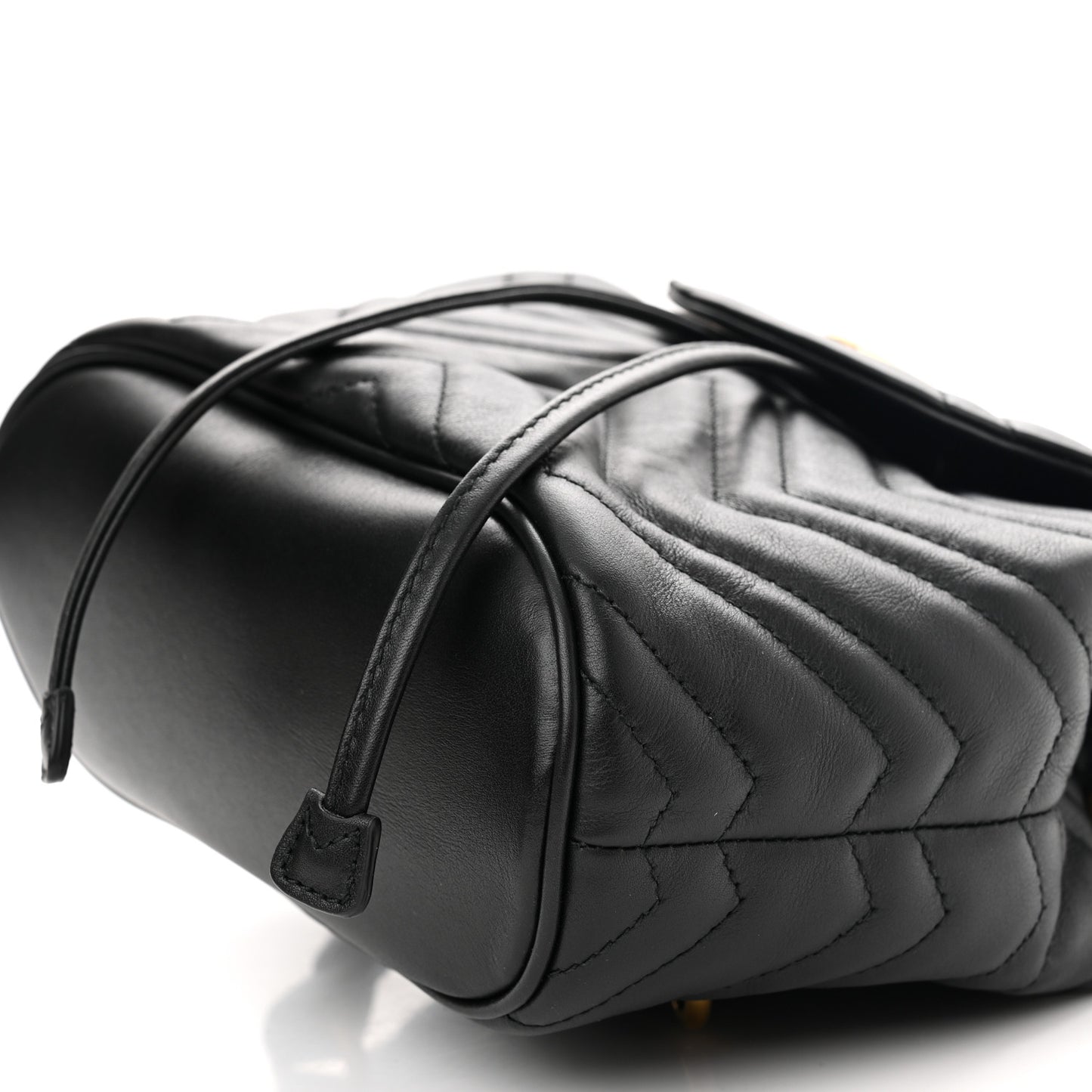Calfskin Matelasse GG Marmont Flap Backpack Black