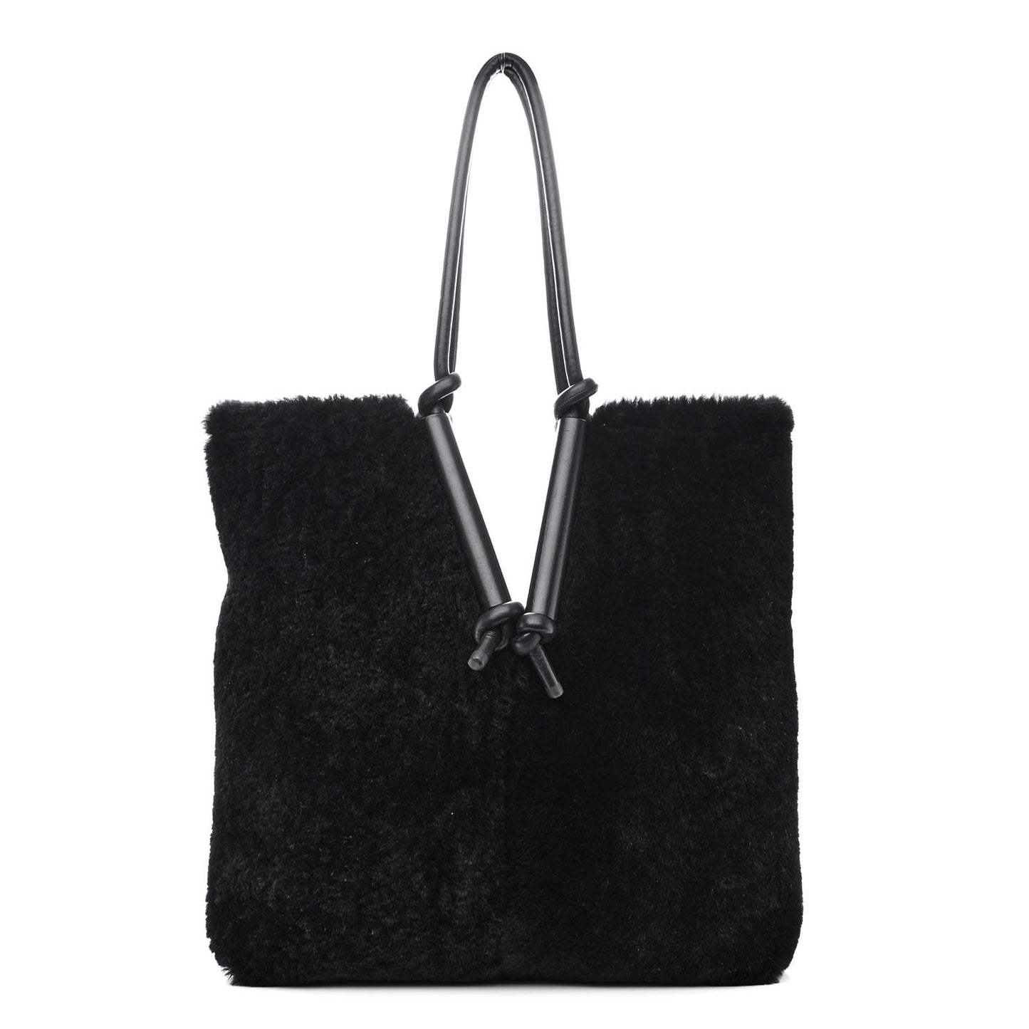 Shearling Reversible Tote Black